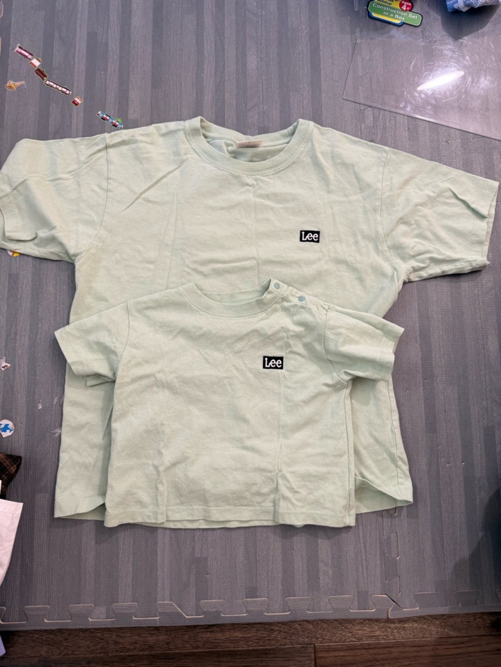 Lee women’s and kids green Matching parent-child short-sleeve T-shirt